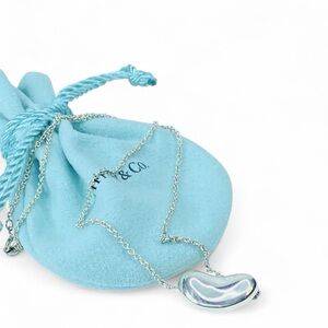 Vintage Tiffany & Co. Elsa Peretti 18mm Bean Pendant Sterling 925 Necklace 16”